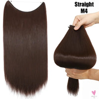 Synthetic 20 Inch Invisible Wire, No Clip-In, Hair Extensions, Fish Line Hairpieces/Hair Extensions Fake Hair For Women SWEET T 52