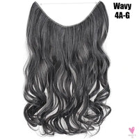 Synthetic 20 Inch Invisible Wire, No Clip-In, Hair Extensions, Fish Line Hairpieces/Hair Extensions Fake Hair For Women SWEET T 52