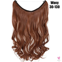 Synthetic 20 Inch Invisible Wire, No Clip-In, Hair Extensions, Fish Line Hairpieces/Hair Extensions Fake Hair For Women SWEET T 52