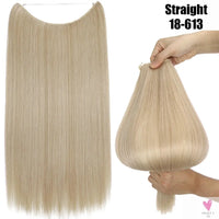 Synthetic 20 Inch Invisible Wire, No Clip-In, Hair Extensions, Fish Line Hairpieces/Hair Extensions Fake Hair For Women SWEET T 52