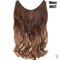 Synthetic 20 Inch Invisible Wire, No Clip-In, Hair Extensions, Fish Line Hairpieces/Hair Extensions Fake Hair For Women SWEET T 52