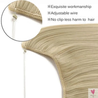 Synthetic 20 Inch Invisible Wire, No Clip-In, Hair Extensions, Fish Line Hairpieces/Hair Extensions Fake Hair For Women SWEET T 52