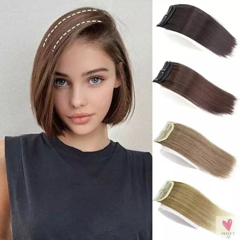 Synthetic Clip-in Hair Extensions, 12 Inches (30 cm), Natural Looking Invisible Hair Pieces for Thinning Hair for Women and Girls-hair accessories-SWEET T 52