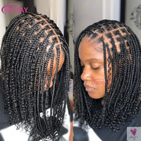 Synthetic Curly Wigs for Women, Short Bob, 360 Full Lace Braided Wigs, Pre-Plucked Baby Hair Sweet T 52