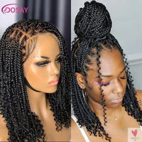 Synthetic Curly Wigs for Women, Short Bob, 360 Full Lace Braided Wigs, Pre-Plucked Baby Hair Sweet T 52