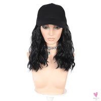 Synthetic Hat Wig for Women, Wig Cap with Curly Hair Extensions. Hat with Wavy Hair, Adjustable Baseball Hat Wig Sweet T 52