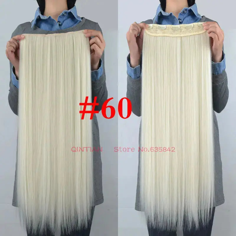 Synthetic Straight Hair 5-Clips, Clip in, One Piece Hair Extensions for Women and Girls - Hairpieces-hair accessories-SWEET T 52