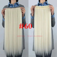 Synthetic Straight Hair 5-Clips, Clip in, One Piece Hair Extensions for Women and Girls - Hairpieces-hair accessories-SWEET T 52