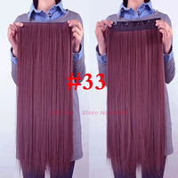Synthetic Straight Hair 5-Clips, Clip in, One Piece Hair Extensions for Women and Girls - Hairpieces-hair accessories-SWEET T 52