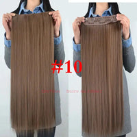 Synthetic Straight Hair 5-Clips, Clip in, One Piece Hair Extensions for Women and Girls - Hairpieces-hair accessories-SWEET T 52