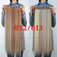 Synthetic Straight Hair 5-Clips, Clip in, One Piece Hair Extensions for Women and Girls - Hairpieces-hair accessories-SWEET T 52