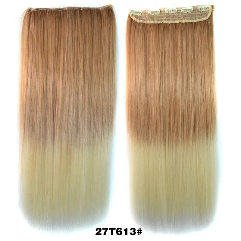 Synthetic Straight Hair 5-Clips, Clip in, One Piece Hair Extensions for Women and Girls - Hairpieces-hair accessories-SWEET T 52