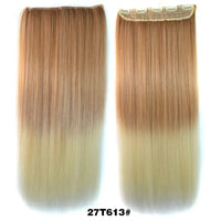 Synthetic Straight Hair 5-Clips, Clip in, One Piece Hair Extensions for Women and Girls - Hairpieces-hair accessories-SWEET T 52