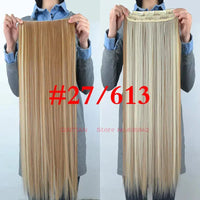 Synthetic Straight Hair 5-Clips, Clip in, One Piece Hair Extensions for Women and Girls - Hairpieces-hair accessories-SWEET T 52