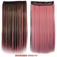 Synthetic Straight Hair 5-Clips, Clip in, One Piece Hair Extensions for Women and Girls - Hairpieces-hair accessories-SWEET T 52