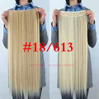 Synthetic Straight Hair 5-Clips, Clip in, One Piece Hair Extensions for Women and Girls - Hairpieces-hair accessories-SWEET T 52
