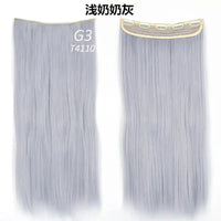 Synthetic Straight Hair 5-Clips, Clip in, One Piece Hair Extensions for Women and Girls - Hairpieces-hair accessories-SWEET T 52
