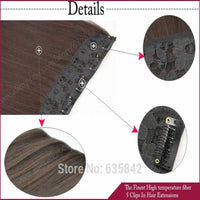 Synthetic Straight Hair 5-Clips, Clip in, One Piece Hair Extensions for Women and Girls - Hairpieces-hair accessories-SWEET T 52