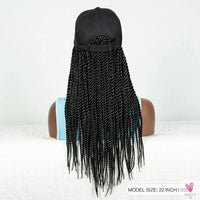 Synthetic Twist Braid Extensions with Baseball Cap. Machine Made Braided Hair Extensions, Passion Twists Sweet T 52