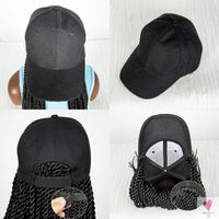 Synthetic Twist Braid Extensions with Baseball Cap. Machine Made Braided Hair Extensions, Passion Twists Sweet T 52