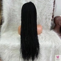 Twist Braided Wigs, Knotless Synthetic Lace Front Wigs, 28'' Long Straight Hair for Women & Girls. Heat Resistant Sweet T 52