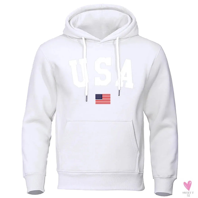 USA Hoodie/Sweatshirt for Men and Women, Anti-Wrinkle, Long Sleeves with Pockets, Pullovers-Shirts & tops-SWEET T 52