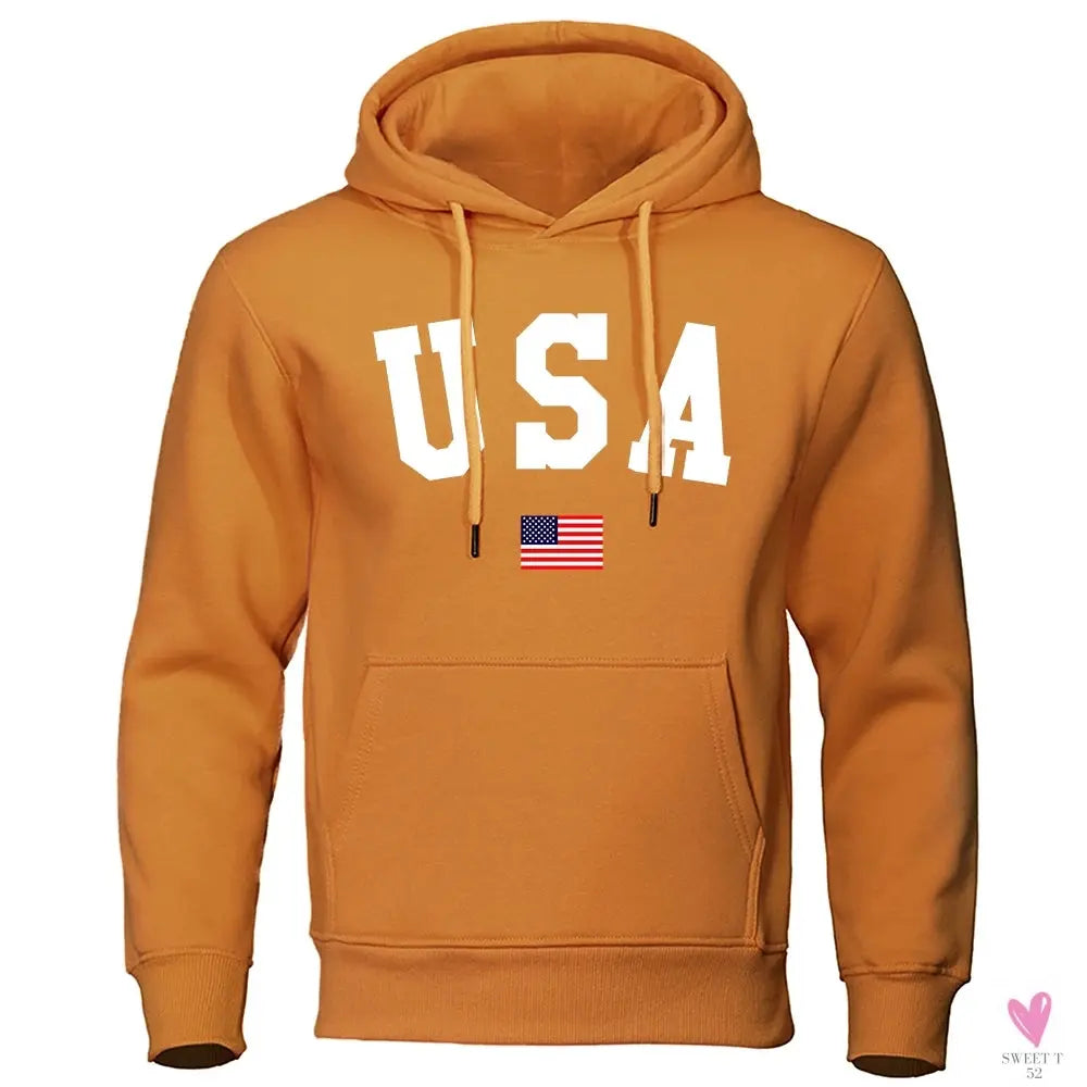 USA Hoodie/Sweatshirt for Men and Women, Anti-Wrinkle, Long Sleeves with Pockets, Pullovers-Shirts & tops-SWEET T 52