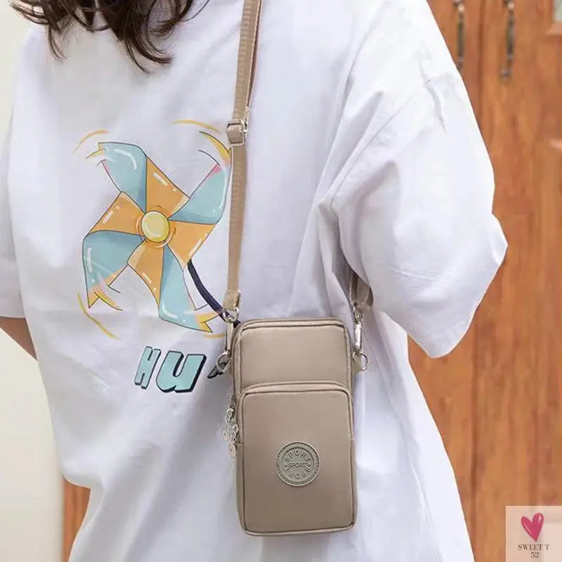 Unisex men and women's compatible mobile phone, versatile mini single-shoulder crossbody bag, sports arm bag Sweet T 52