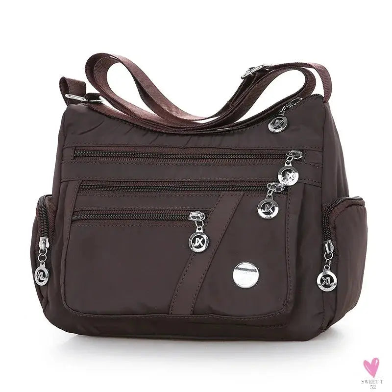 Waterproof Shoulder Bag - Women's Casual Crossbody Bag - Multifunction Shopping Handbag Sweet T 52