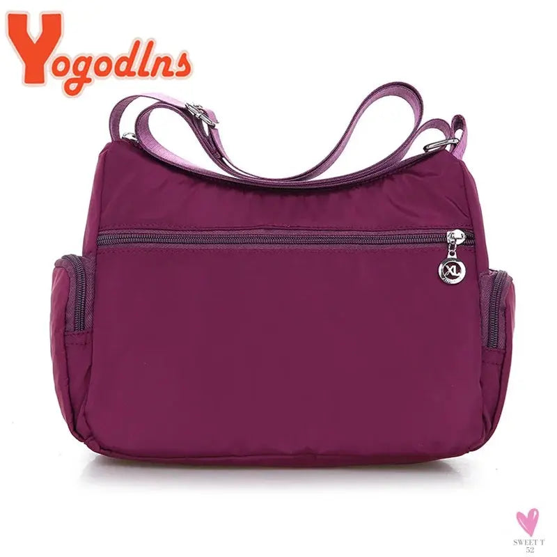 Waterproof Shoulder Bag - Women's Casual Crossbody Bag - Multifunction Shopping Handbag Sweet T 52