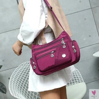 Waterproof Shoulder Bag - Women's Casual Crossbody Bag - Multifunction Shopping Handbag Sweet T 52