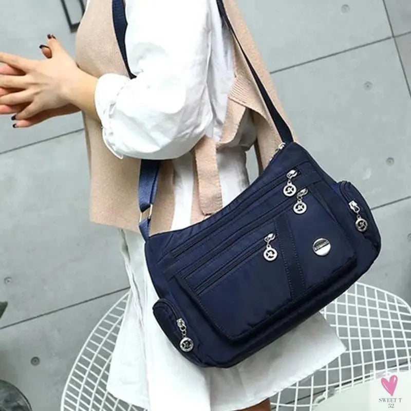 Waterproof Shoulder Bag - Women's Casual Crossbody Bag - Multifunction Shopping Handbag Sweet T 52