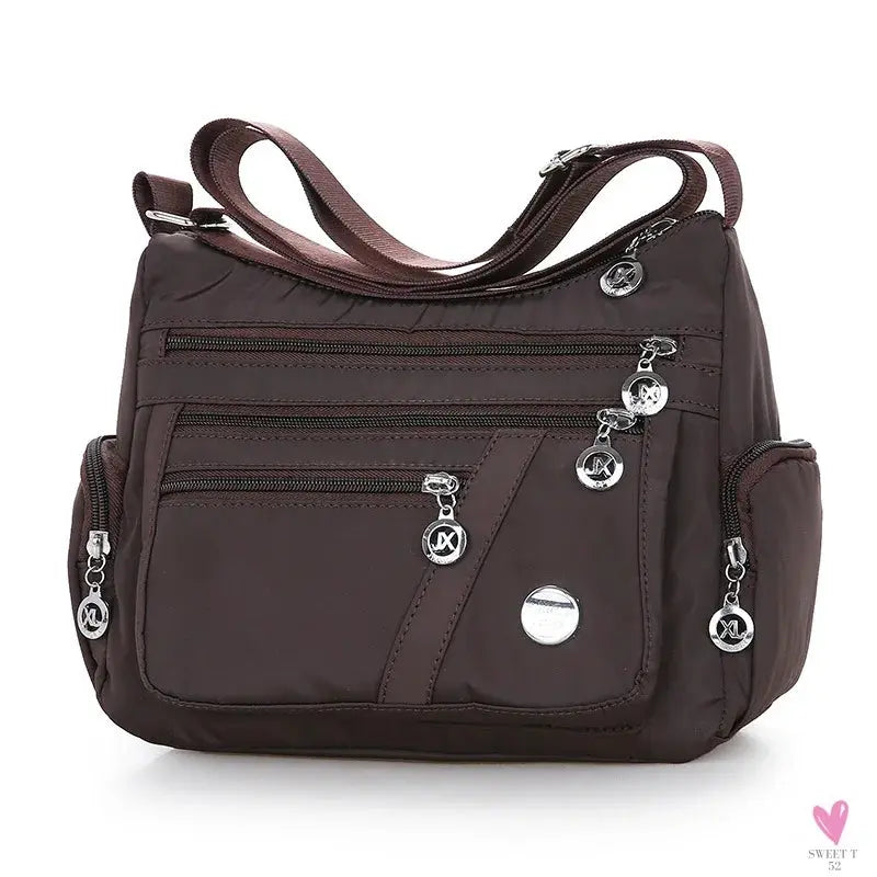 Waterproof Shoulder Bag - Women's Casual Crossbody Bag - Multifunction Shopping Handbag Sweet T 52
