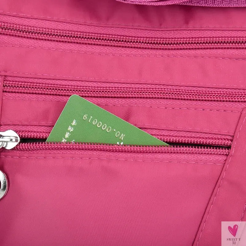 Waterproof Shoulder Bag - Women's Casual Crossbody Bag - Multifunction Shopping Handbag Sweet T 52