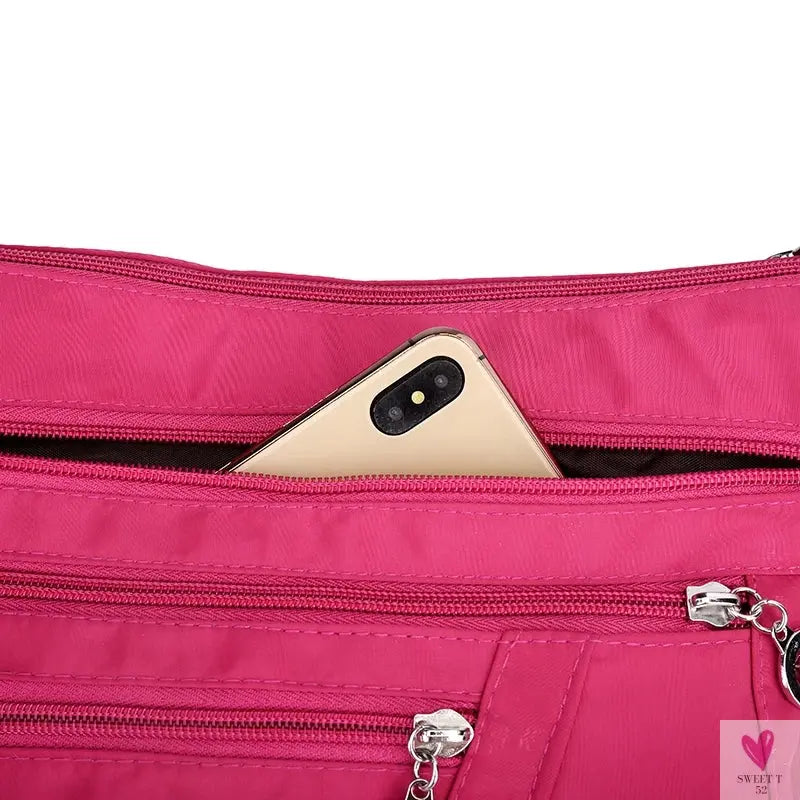 Waterproof Shoulder Bag - Women's Casual Crossbody Bag - Multifunction Shopping Handbag Sweet T 52