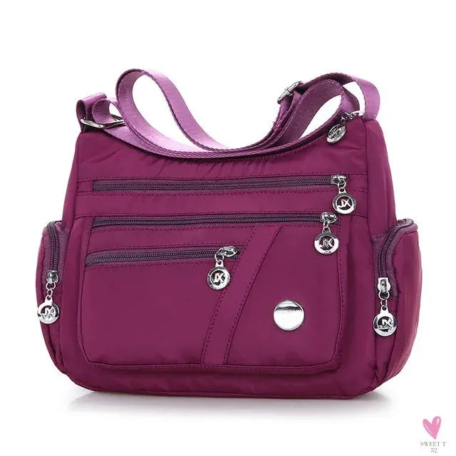 Waterproof Shoulder Bag - Women's Casual Crossbody Bag - Multifunction Shopping Handbag Sweet T 52