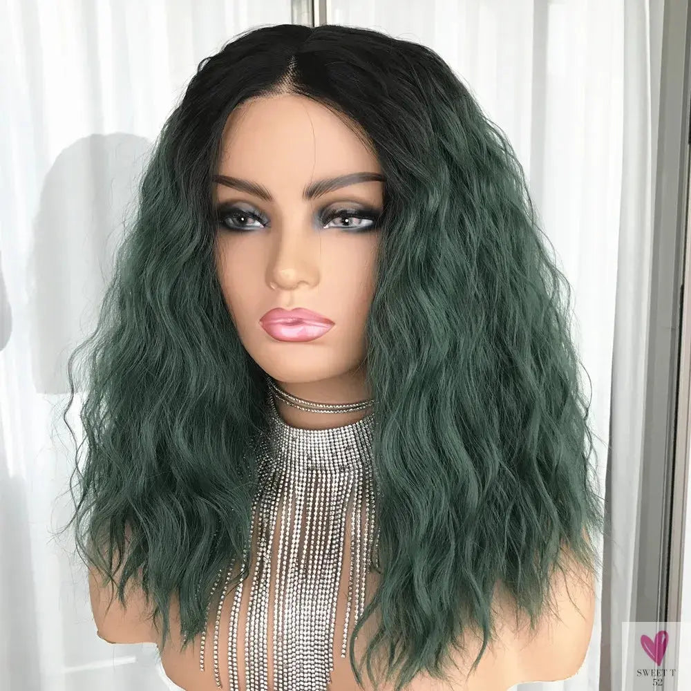 Wear Go Short Curly Lace Wigs Highlight Honey Blonde Deep Curly Synthetic Lace Wigs for Women Pre Cut Lace Wig Sweet T 52