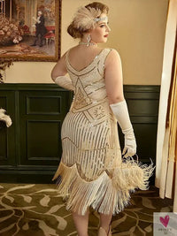 Women Party Dress 1920s Great Gatsby Flapper Dress V Neck Sleeveless Embellished Sequin Beaded Fringe Dress Vestidos Sweet T 52