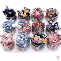 Women Scrunchy Elastic Hair Bands Ponytail Holder for Girl Rubber Rope Ties Gum Headwear Scrunchies Hair Accessories Ornaments SWEET T 52