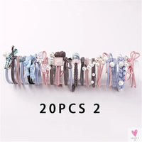 Women Scrunchy Elastic Hair Bands Ponytail Holder for Girl Rubber Rope Ties Gum Headwear Scrunchies Hair Accessories Ornaments SWEET T 52