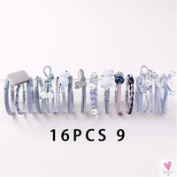 Women Scrunchy Elastic Hair Bands Ponytail Holder for Girl Rubber Rope Ties Gum Headwear Scrunchies Hair Accessories Ornaments SWEET T 52