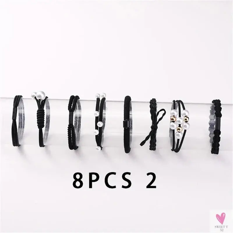 Women Scrunchy Elastic Hair Bands Ponytail Holder for Girl Rubber Rope Ties Gum Headwear Scrunchies Hair Accessories Ornaments SWEET T 52