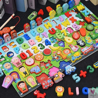 Wooden Montessori Toys - Kids Busy Board, Animal, Math, Fishing, Numbers Matching, Digital, Shapes - Educational Toys For Children-Toy-SWEET T 52