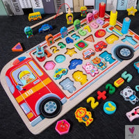 Wooden Montessori Toys - Kids Busy Board, Animal, Math, Fishing, Numbers Matching, Digital, Shapes - Educational Toys For Children-Toy-SWEET T 52