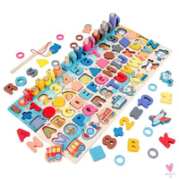 Wooden Montessori Toys - Kids Busy Board, Animal, Math, Fishing, Numbers Matching, Digital, Shapes - Educational Toys For Children-Toy-SWEET T 52