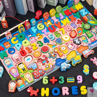 Wooden Montessori Toys - Kids Busy Board, Animal, Math, Fishing, Numbers Matching, Digital, Shapes - Educational Toys For Children-Toy-SWEET T 52
