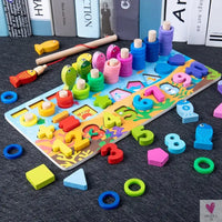 Wooden Montessori Toys - Kids Busy Board, Animal, Math, Fishing, Numbers Matching, Digital, Shapes - Educational Toys For Children-Toy-SWEET T 52