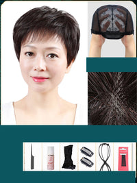 Full Pixie Cut Wig for Women, Short, Real Human Hair