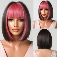 Women's Gradient Bob Wigs - Synthetic High Temperature Fiber, Daily Use