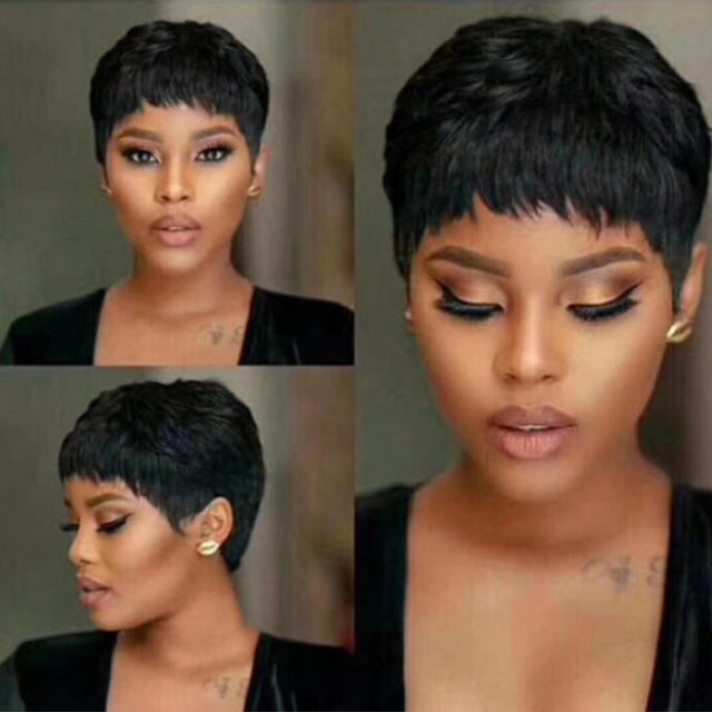 European And American Short Pixie Cut Synthetic Wig for Women